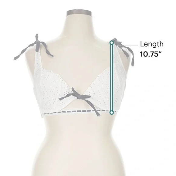 For love and lemons heather underwire bra navy and white lace coquette boho 34DD - Picture 4 of 7